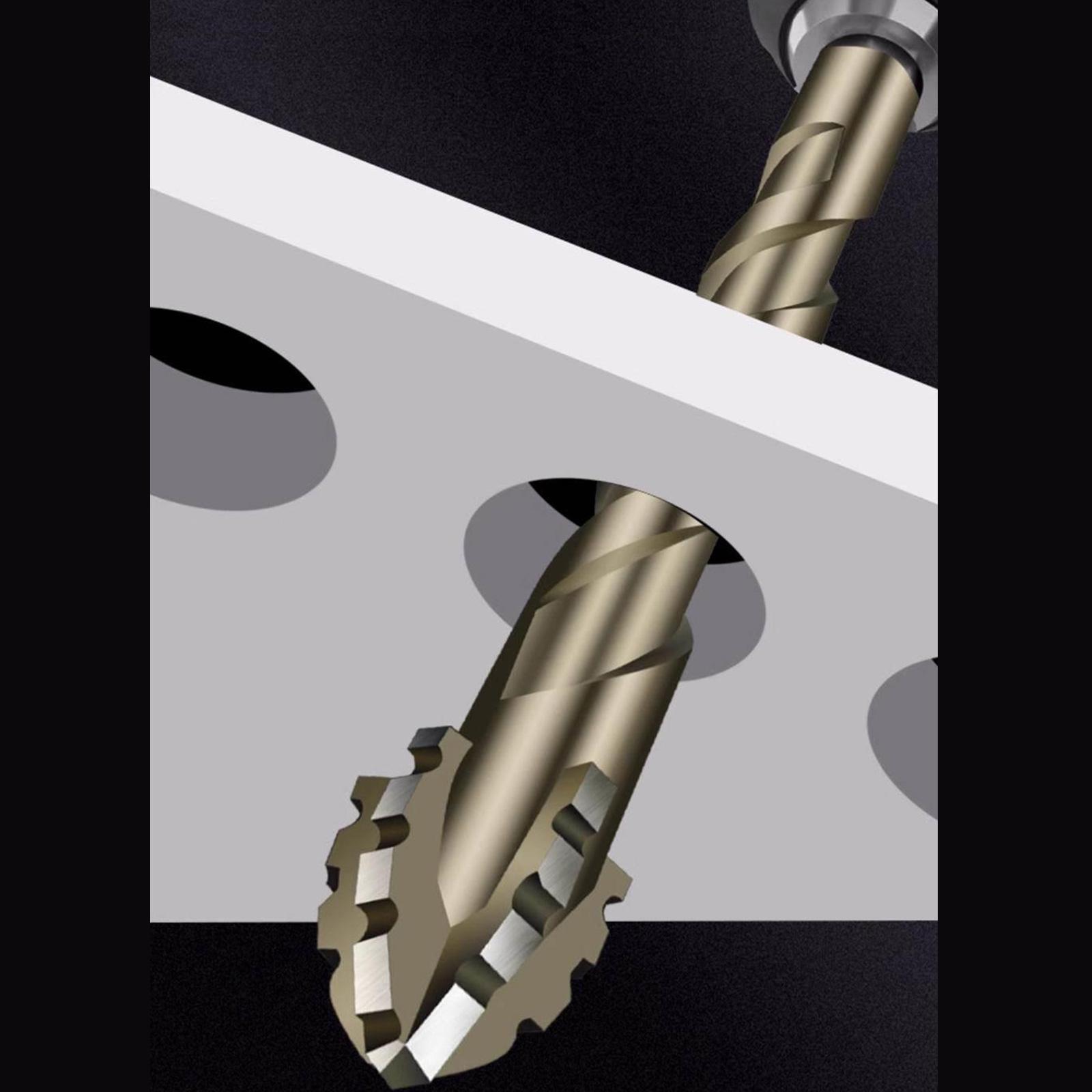 

4/5 шт. эксцентриковых сверл, набор четырехгранных эксцентриковых спиральных сверл с высокой твердостью, с зазубренным концом A