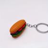 Creative Big Hamburger Simulation Food Keychain Holiday Gift Enamel Sandwich Automobile Hanging Ornament