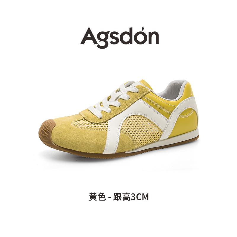 

Augustus Den dopamine German training shoes women s 2025 new summer thin hollow mesh casual flat-soled Forrest Gump shoes 40
