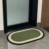 Bathroom Door Mat Super Absorbent Bath Mat Retro Bathroom Rug with Anti-Slip Bottom Diatomaceous