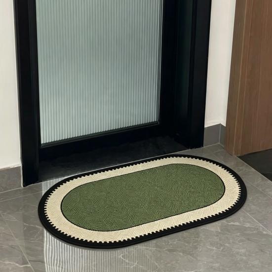 Bathroom Door Mat Super Absorbent Bath Mat Retro Bathroom Rug with Anti-Slip Bottom Diatomaceous