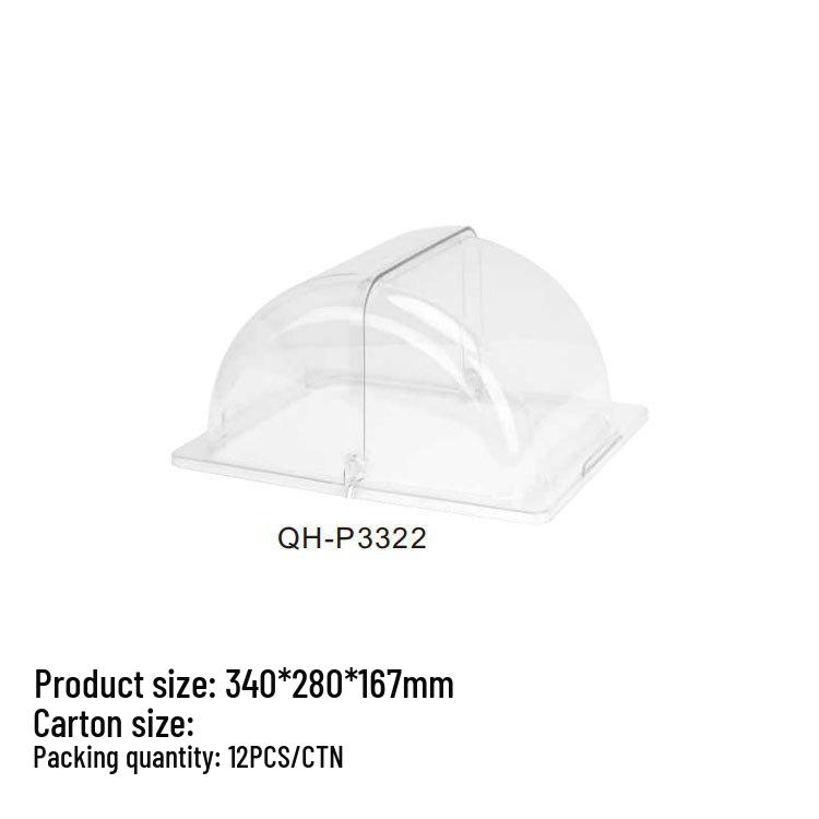 Large Transparent Food-Grade Plastic Tasting Plate with Lid