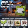 Wooden Picture Holders Halloween Photo Frame, Double Layer Wood Tabletop Holder, Autumn Party Decor Creative Display Stand for Home Holiday Frames