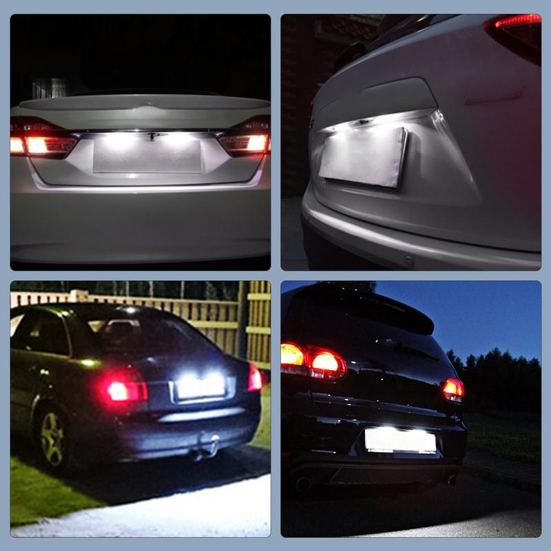 2x Car Rear LED SMD License Number Plate Light For VW GTi Golf 4 5 6 7 MK4 MK5 MK6 MK7 Passat B7 CC EOS Scirocco Beetle