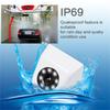 Car Backup Camera Metal HD Reverse Camera Mini Front View / Rear View Cameras 8 LEDs Lights Night Vision Waterproof IP69