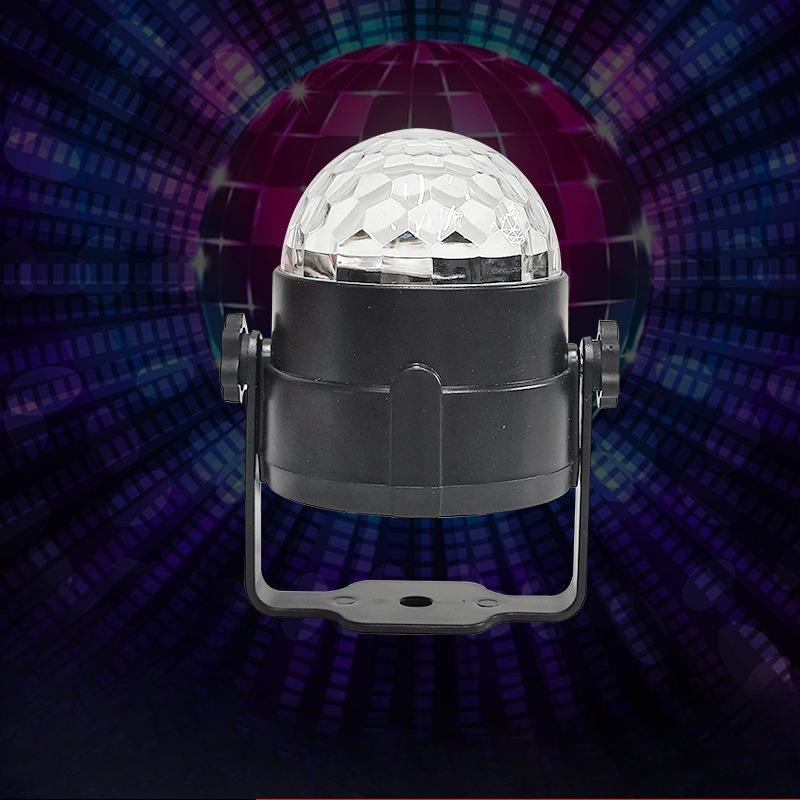 1PC Small Magic Ball Car Bracket Remote Control Atmosphere Light Crystal KTV Stage Rotating Shaking Head Light Colorful Lights