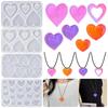 Heart Shape Earring Pendant Silicone Mold Diy Love Series Keychain Epoxy Resin Mold Valentine'S Day Jewelry Making Accessories