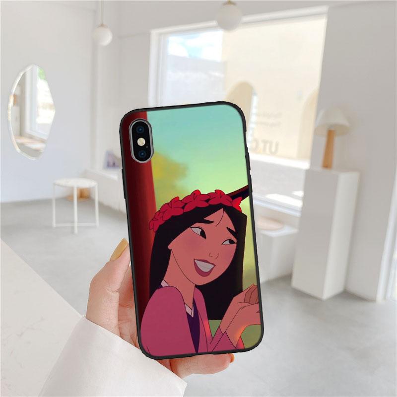 BF83 Mulan Prinzessin Soft Shell Handyhülle für iPhone 16 15 14 13 12 Pro Max Plus Mini