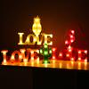 Night Light Letter Shape PVC Light Waterproof Decoration Hanging LED Lamp for Party Pub