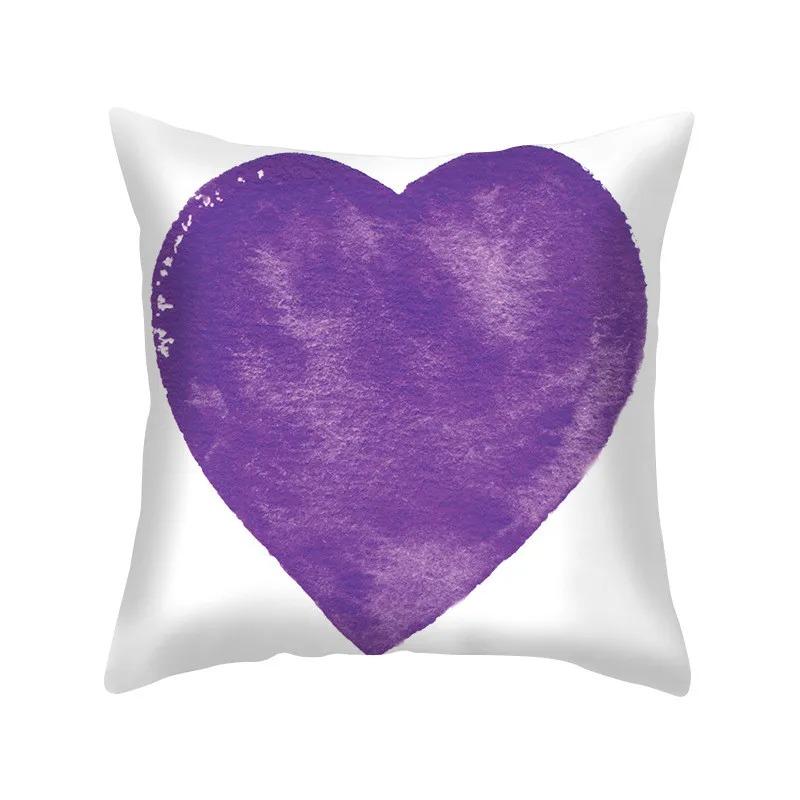 Purple Style Pillowcase Living Room Office Home Pillowcase Car Ornaments