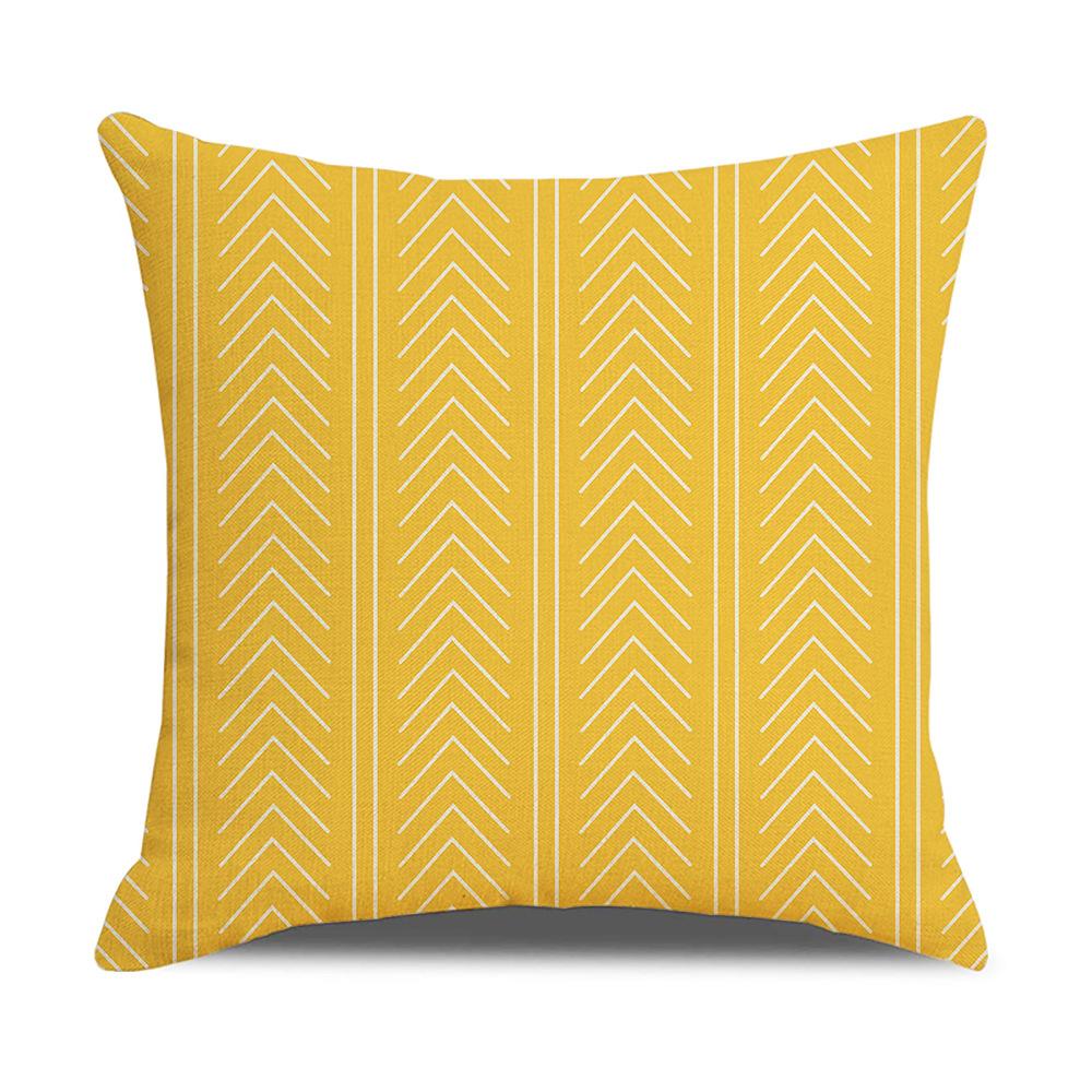 Simple Household Items Letter Geometric Print Square Pillowcase Car Cushion Sofa Pillowcase