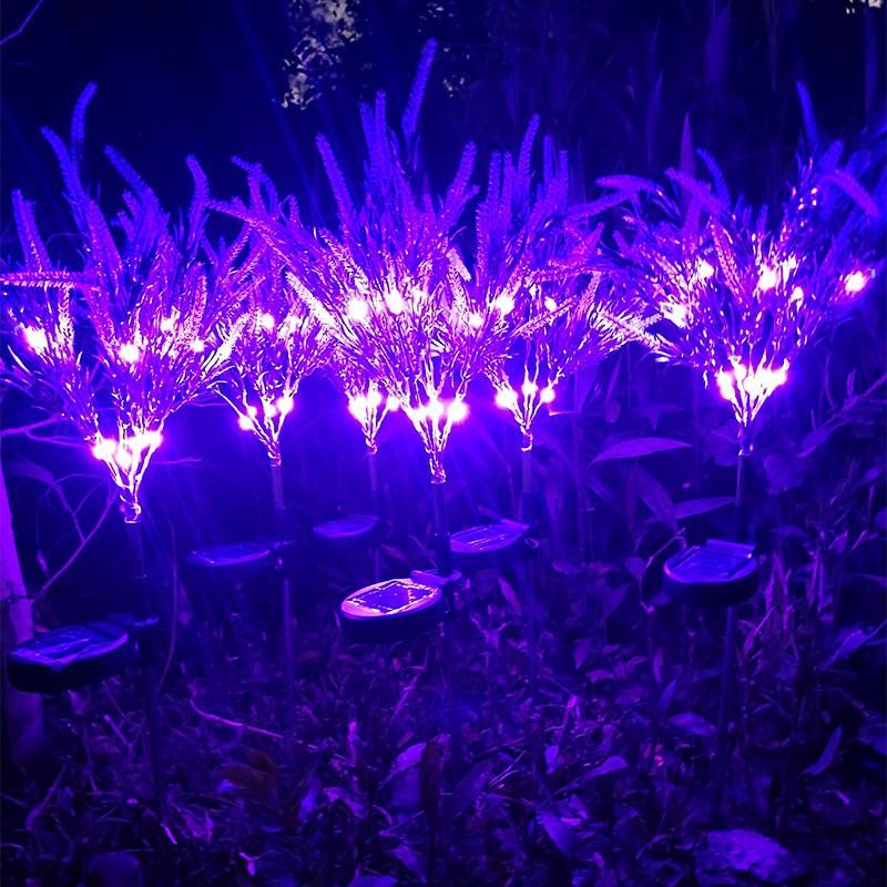 LED Solar Lavender Lamp Outdoor Waterproof Lawn Light Yard Garden Decoration Path Lighting Decor Solar Power Light