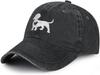 Dachshund Heart Print Baseball Cap Dog Lover Distressed Washed Adjustable Outdoor Casual Cap