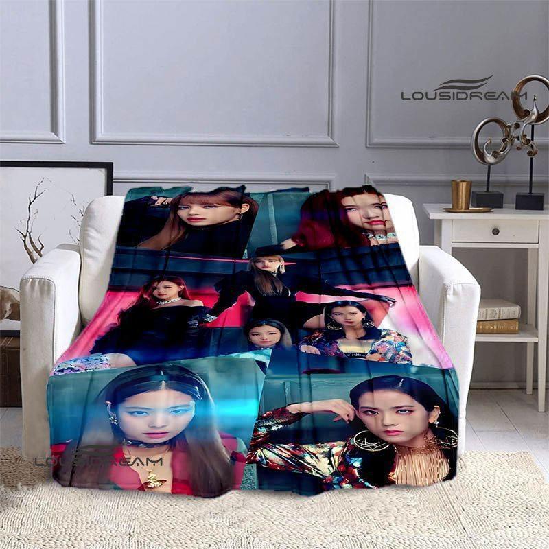 Blackpink Blanket Idol Group Pink 3d Digital Print Flannel Blanket Supplies