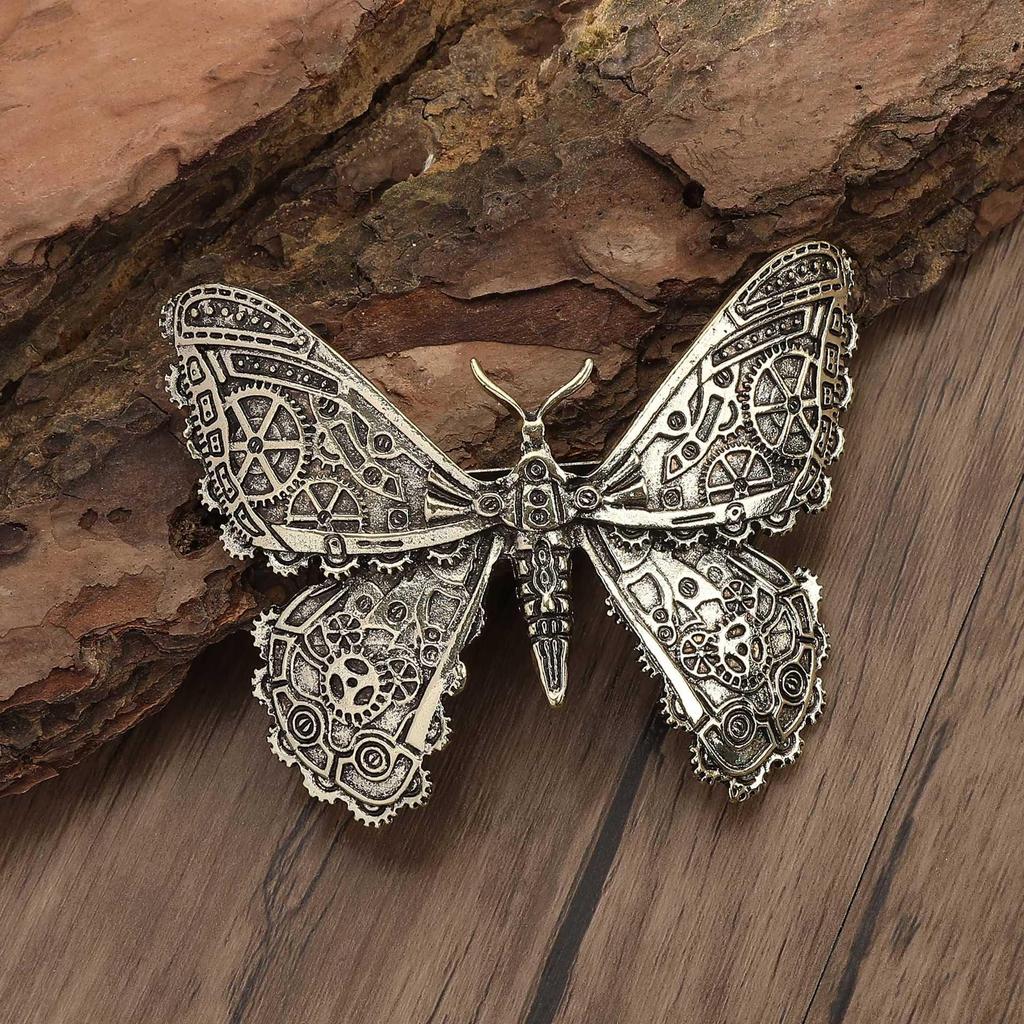 Versatile Retro Gothic Viking Butterfly Hair Clip - Stylish Party Accessory