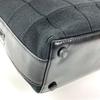CHANEL CC Mark logo chocolate bar Tote Bag Shoulder Bag cotton / Leather Black