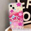 Color Pentagram Apple 15 Mobile Phone Case Iphone14promax Transparent Soft Rubber 13/12/11 All-inclusive Anti-drop