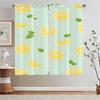 Kitchen Curtains 2 Pieces Window Curtains for Doors Cute Lemon Fruit Bathroom Curtain for Children's Room Bedroom Decoration