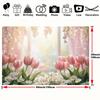 2D Pink Tulip & Daisy Photography Backdrop for Spring Party
