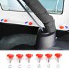 6pcs Hardtop Removal Bolts Roof Thumb Screws for Jeep Wrangler JK JL 4-Door Red