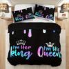 3pcs Bedding Beautiful Color King Queen Crow Print Cozy Duvet Cover Set King Queen Twin Single Size Birthday Gift Bedroom Decor