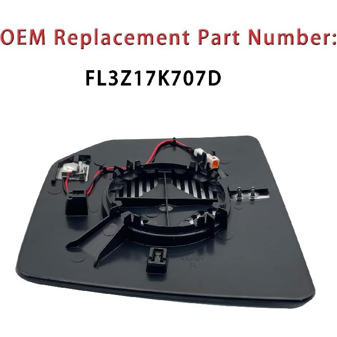 Passenger Side Heated Mirror Glass Replacement For Ford F150 2015 2016 2017 2018   - For Ford F150 Power Side Mirror With Blind Spot Detection System