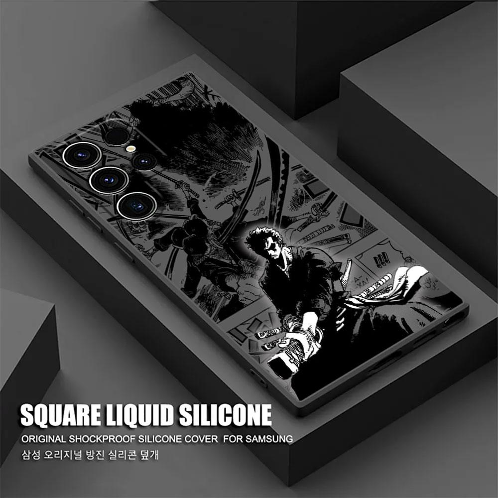 Ones P-Pieces Zoro Manga Phone Case For Samsung Galaxy S25 S24 S23 S20 S21 FE S26 S22 Ultra 5G S26 Plus S25FE Soft Silicon Cover