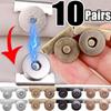 10Pairs Seamless Magnetic Button Magnet Buckle Hidden Button Snap Button For Wallet Clothes Shoulder Bag DIY Craft Accessories