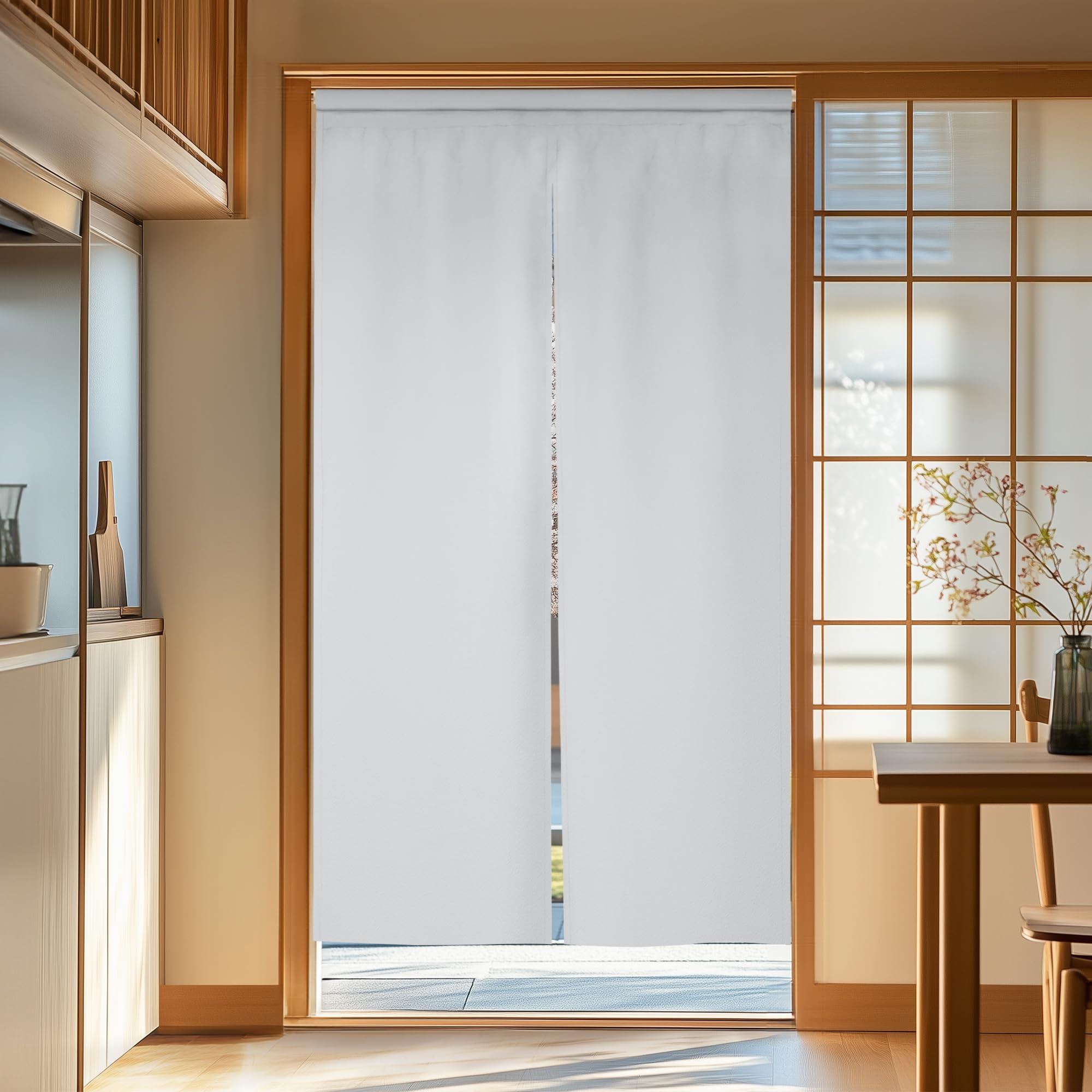 

Светонепроницаемые шторы Deconovo для гостиной Японская теплоизоляция Холодная комната Ширина Длина Серый Белый Входы, Кухни, Комнаты, Рестораны,