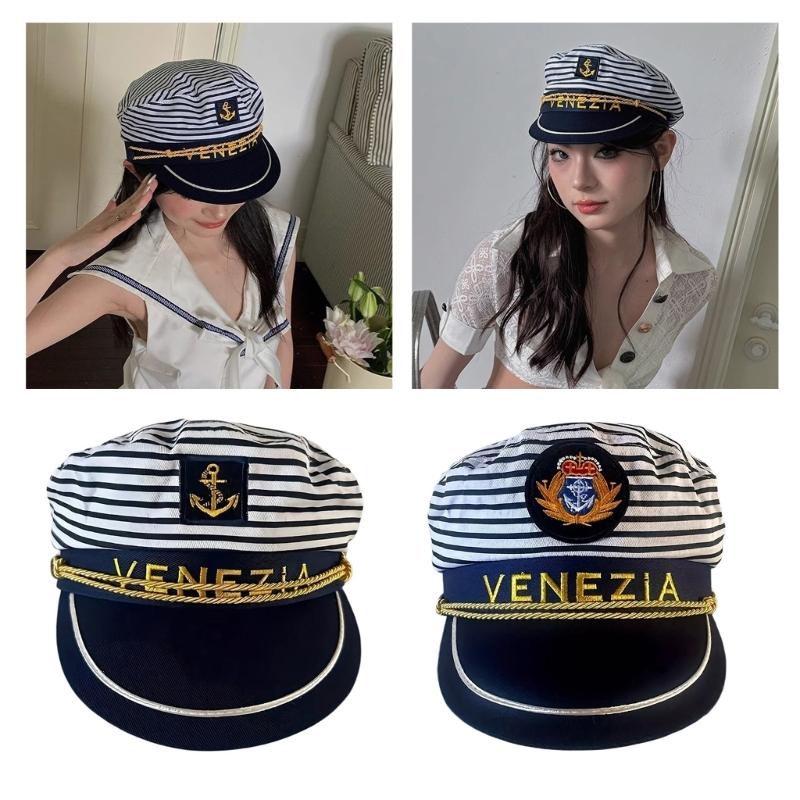 Adjustable Sea Captain Hat Sailors Hat Unisex Maritime Hat Stylish Seafaring Hat Costume Accessory Unisex