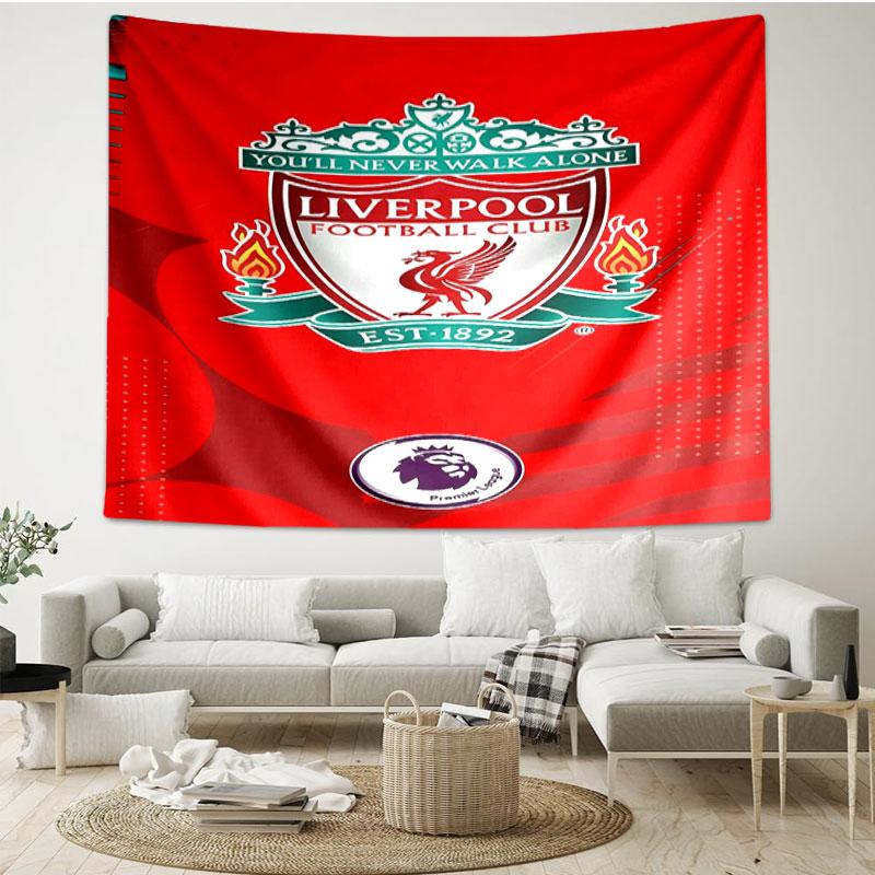 Liverpool F.C Print Tapestry - Portable Wall Decor Cloth, for Home, Dorm, Travel, Bedroom, Living Room - Ideal Birthday Housewarming Gift