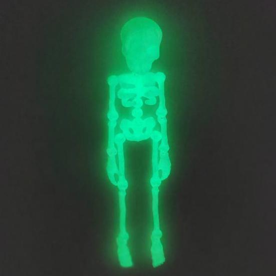 3D Printed Skeleton Refrigerator Magnet, Poseable Skeleton Figurine with Movable Joints, Halloween Gothic Skeleton Fridge Magnet Decoration