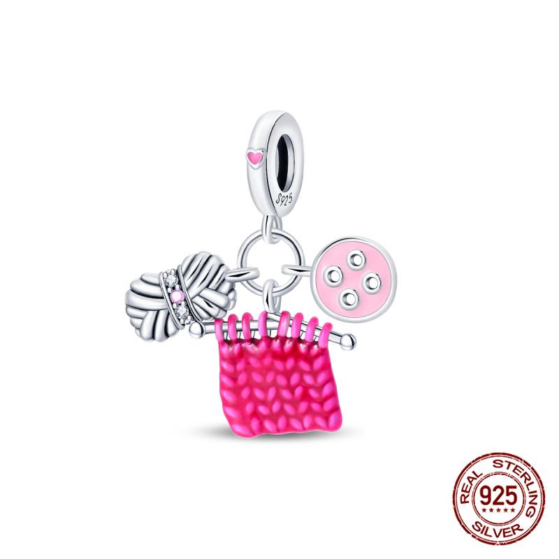 100%Copperpink Series Stars & High Heels Charms Fitoriginal Bracelets Diy Jewelry Making For Women Gift