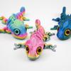 PLA 3D Printed Chameleon Model Multicolor Multi-jointed Chameleon Action Figure Movable Articulated Animal Figurine