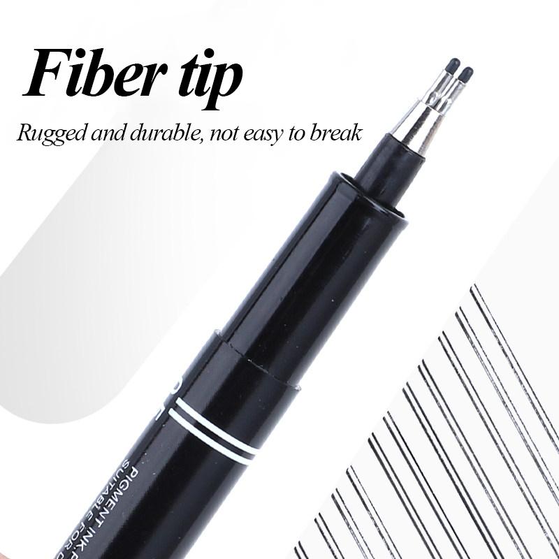GENVANA 0.5/0.3/0.1 Mm Double Line Drawing Needle Pen Double-head Professional Drawing Art Marker Pen School Art Supplies