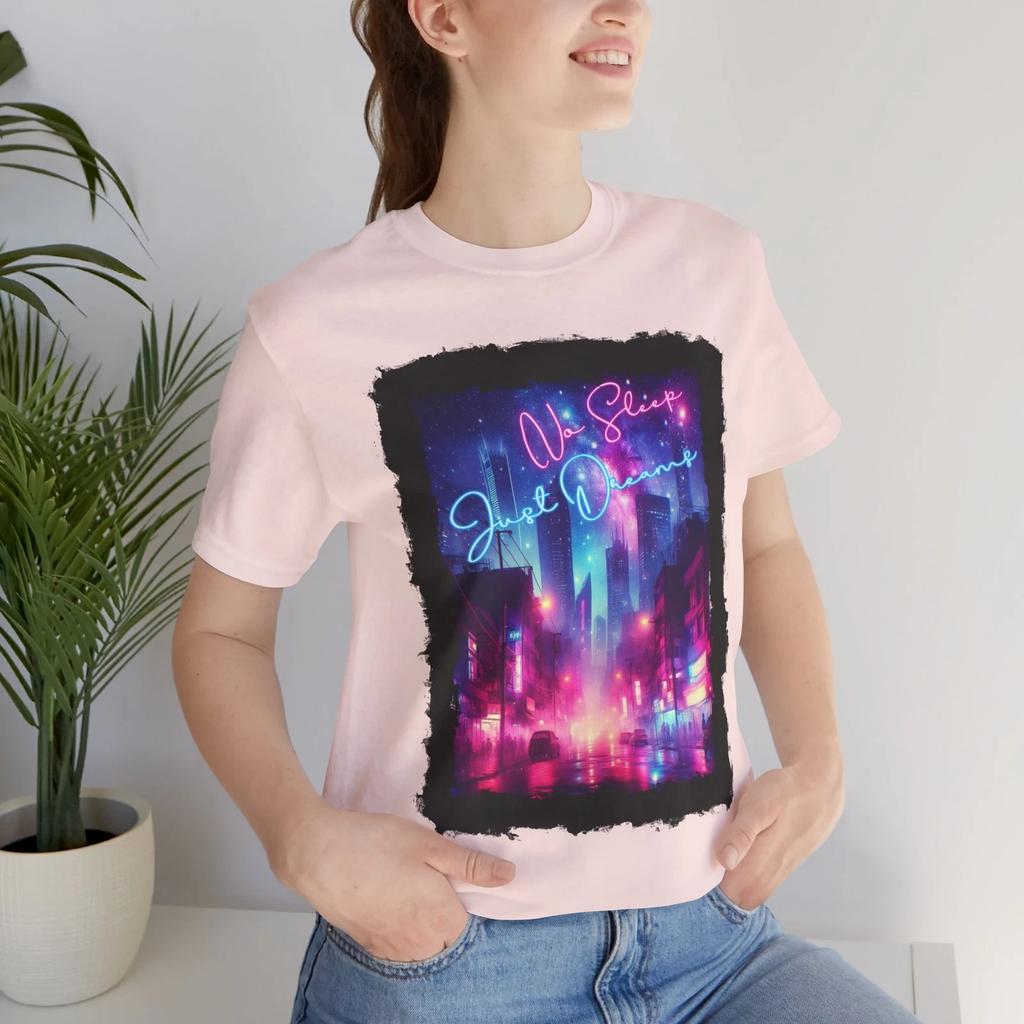 City Nights Neon Tee Urban Vibes Unisex Shirt Summer Fashion Gift Him/Her Sleep