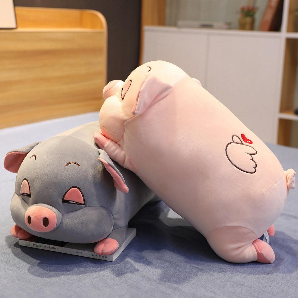 Cute Cartoon Pig Mouse Hamster Bed Pillow Girls Office Lunch Plush Gift Toy