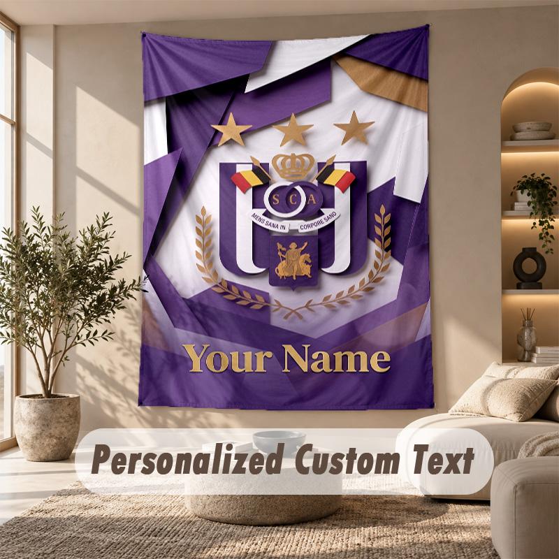 Tapestry Custom Name Text, Wall Hanging Tapestry Home Room DecorAnderlecht FC