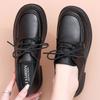 Mom shoes spring and autumn new flat-soled medium-old comfortable single shoes soft-soled medium-2 leather shoes women's non-slip work shoes
