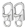 Ahiller 8cm Carabiner Keychain Clip - Heavy-Duty Alloy with Double Locking Design and Tungsten Steel Spikes - Small Key Ring for Camping, Hiking, Fish
