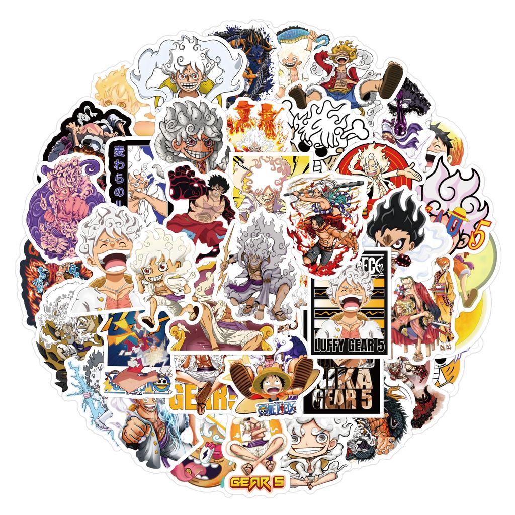 55/110 New One Piece Luffy Gare 5 Graffiti Stickers Suitcase Notebook Water Bottle Stickers
