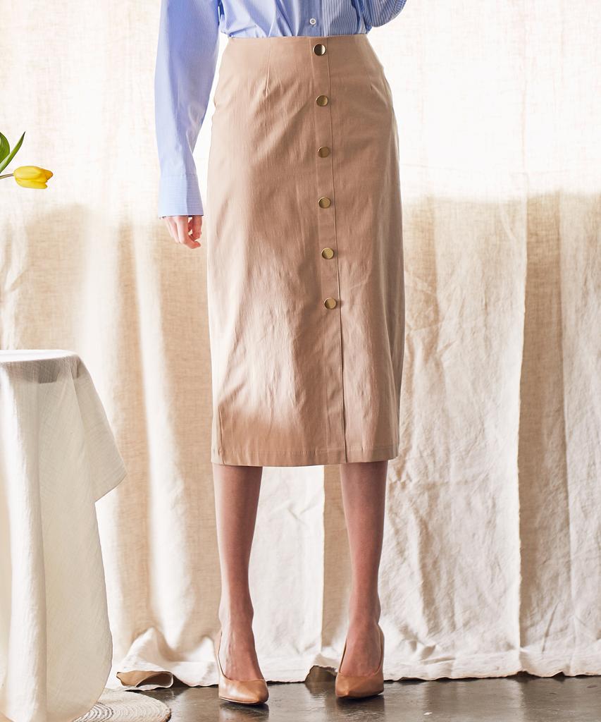 Latizen Ls Button Skirt(Beige)