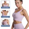 Damen Sport-BHs High Impact Workout Gym Activewear-BH Nahtlos gepolsterter Yoga-Fitness-Ripp-BH Stoßfester Aktiv-Lauf-BH