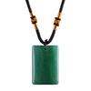 Natural Crystal Pendant Necklace Necklace, Healing Energy Stone with Adjustable Braided Rope, Polished Fake Gemstone Jewelry for Men Women Rectangle