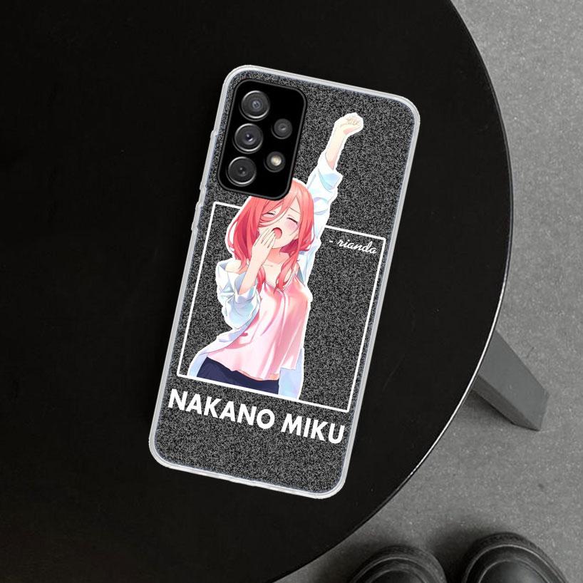 Nakano Miku Anime Phone Case Cover For Samsung Galaxy A12 A22 A32 A52 A72 A02S A51 A50S A31 A20S A10S Note 20 Ultra 10 Plus Gala