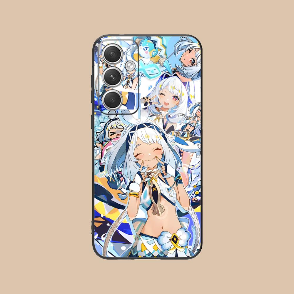 Game GI Mualani Matte TPU Mobile Phone Case for Samsung Galaxy S26 S25 S24 S23 S22 S21 S20 Note20 Plus FE Ultra Colorful Cover