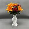 Gown Shaped 3D Printed Flower Vases Twisted Design Minimalist Style Elegant Dress Vase Flower Arrangement Decor
