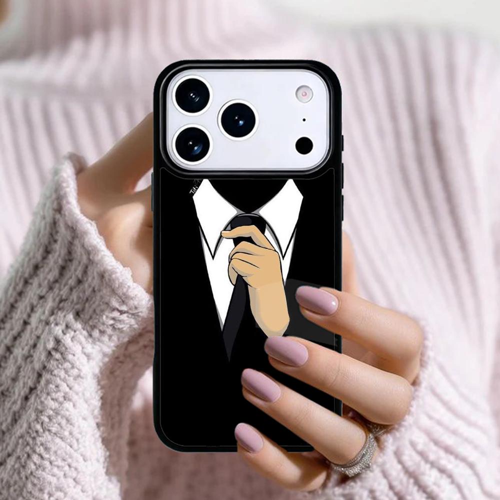 Man Suit Shirt Tie Phone Case For Apple iPhone 17 Air 16E 15 14 Plus 13 12 11 Pro Max Mini Funda Cover