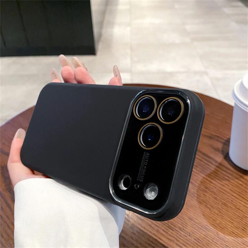 Liquid Silicone Matte Solid Phone Case for iPhone 17 Air 16 15 Pro Max 14 Plus 13 Large Window Camera Protection Cover Funda