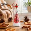 Aufnahme-Andenken für Freunde Aufnehmbare Weihnachtbaum-Nachricht in einer Flasche Stimme Feiertags-Vintage-Dekor mit Wiedergabe Schnee-Szene Glasflasche